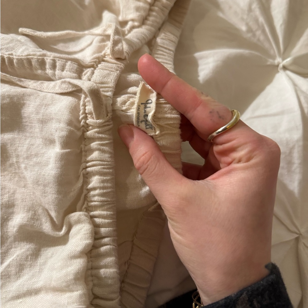 Brandy Melville beige linen pants